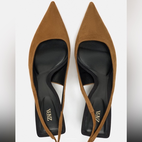 Zara lace up slingback leather heels - Picture 4 of 7